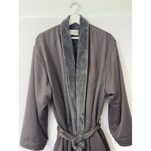 Mansfield Hotel & Spa Robe 2X Brown Plush Microfiber Belted Woodhouse Day Luxury